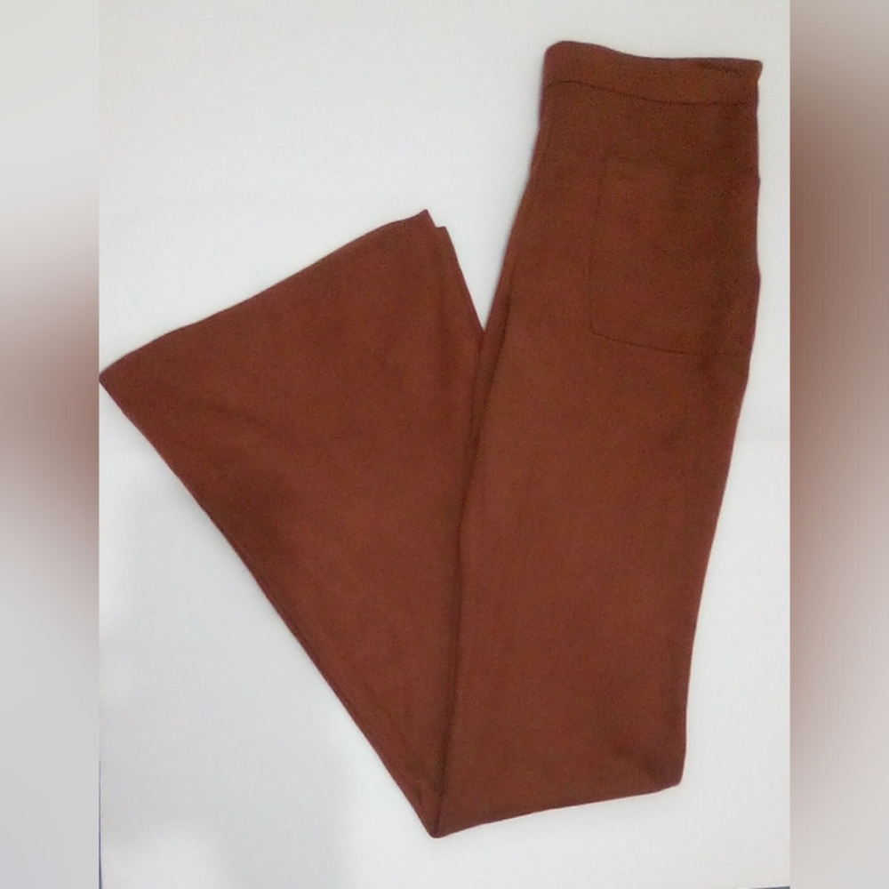 Forever 21  Faux Suede Flare Pants Size S Y2K - Picture 4 of 14